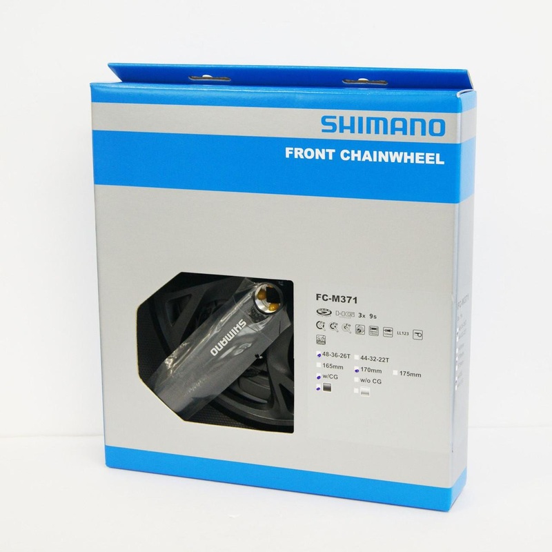 Shimano (Cycling) ALTUS-9 FC-M371 48-36-26T 170mm Crankset w Chainguard EFCM371C866CL