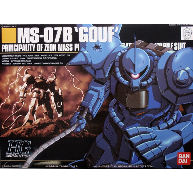 Bandai HGUC 009 Gundam MS-07B GOUF 1/144 Scale Kit