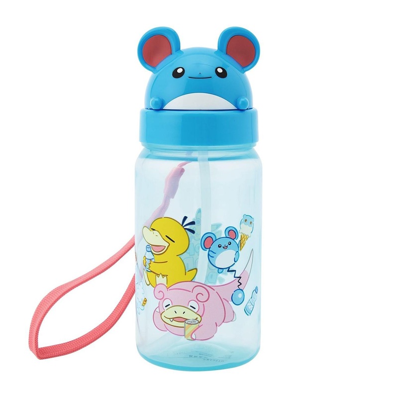 Pokemon Center Original Die-cut Straw Bottle Happy Sunny Day Marill