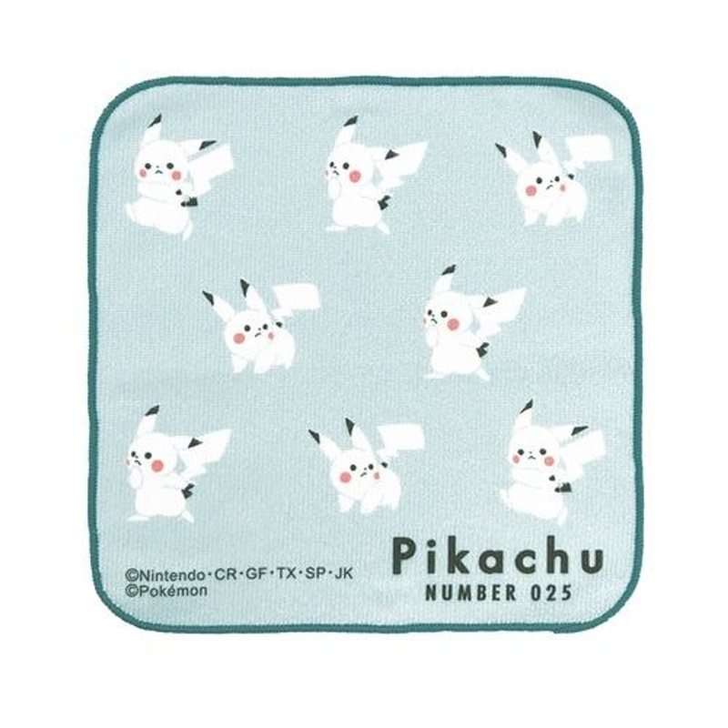 Pokemon Center Microfiber Handkerchief Pikachu Number025 Mint