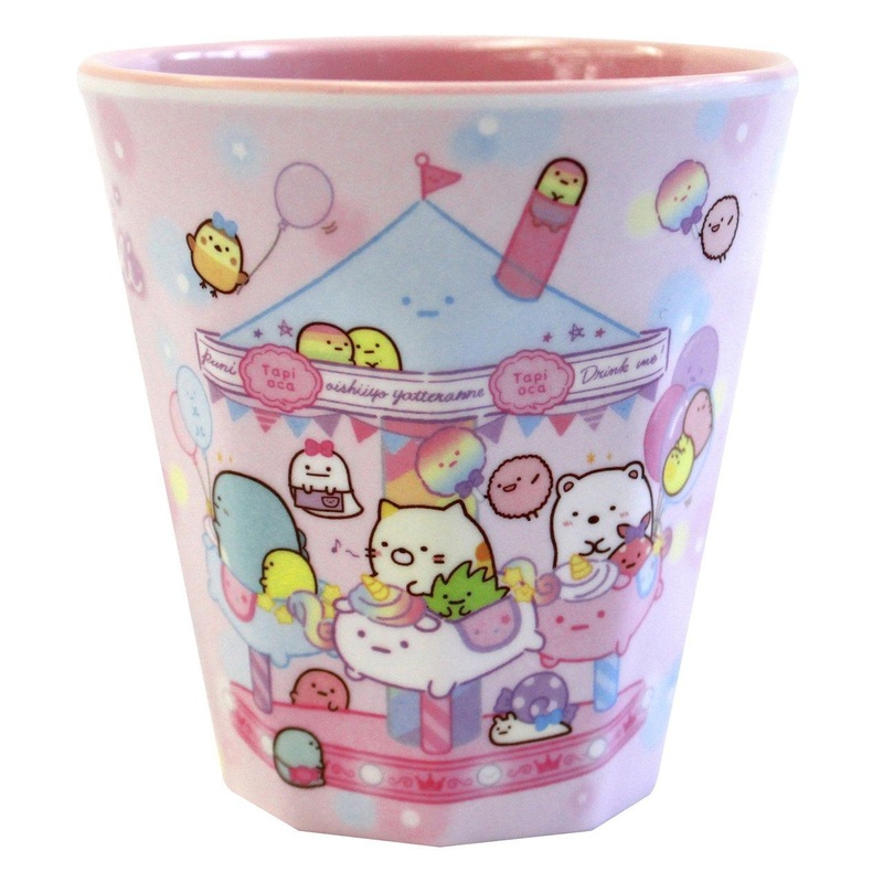 T’s Factory Sumikko Gurashi Melamine Cup Tapioka Merry-Go-Round Pink