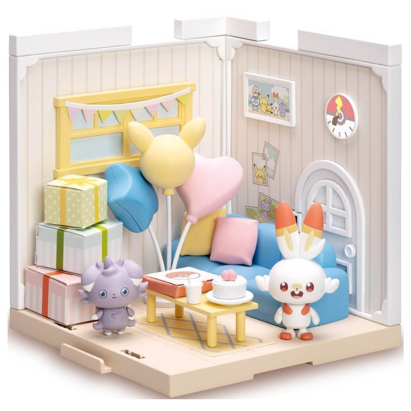 Takara Tomy A.R.T.S Pokemon PokePeace House – Scorbunny & Espurr in the Lounge