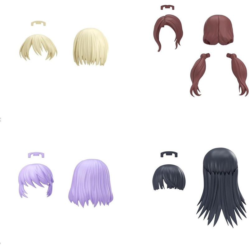 Bandai 30MS Option Hair Style & Face Parts Set Plastic Model (4 Types)