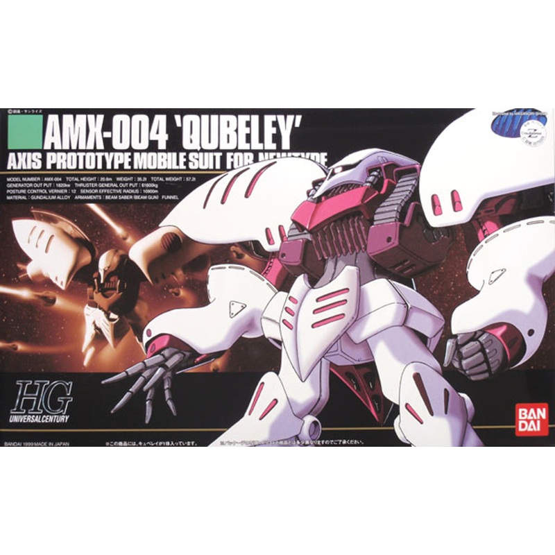 Bandai HGUC 004 Gundam AMX-004 QUBELEY 1/144 Scale Kit