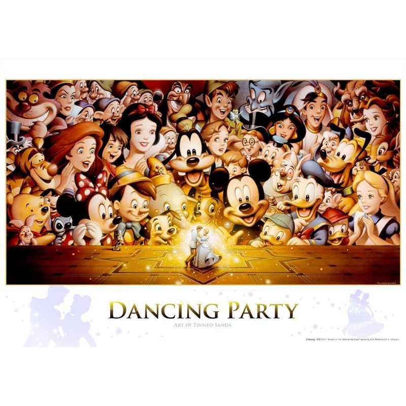 Tenyo Japan Jigsaw Puzzle D-300-284 Disney Dancing Party (300 Pieces)