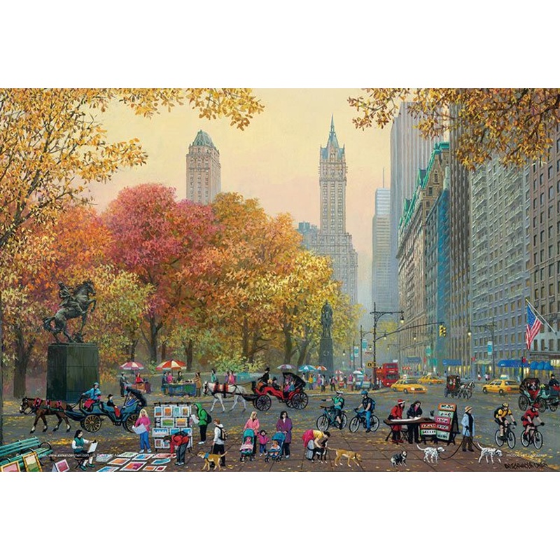 Yanoman 03-928 Jigsaw Puzzle Alexander Chen Dusk in Central Park (300 Pieces)