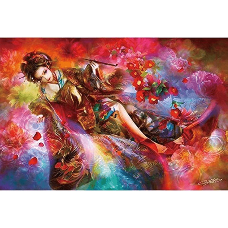 APPLEOne Jigsaw Puzzle 300-313 Fantasy Art Kimono Girl (300 Pieces)