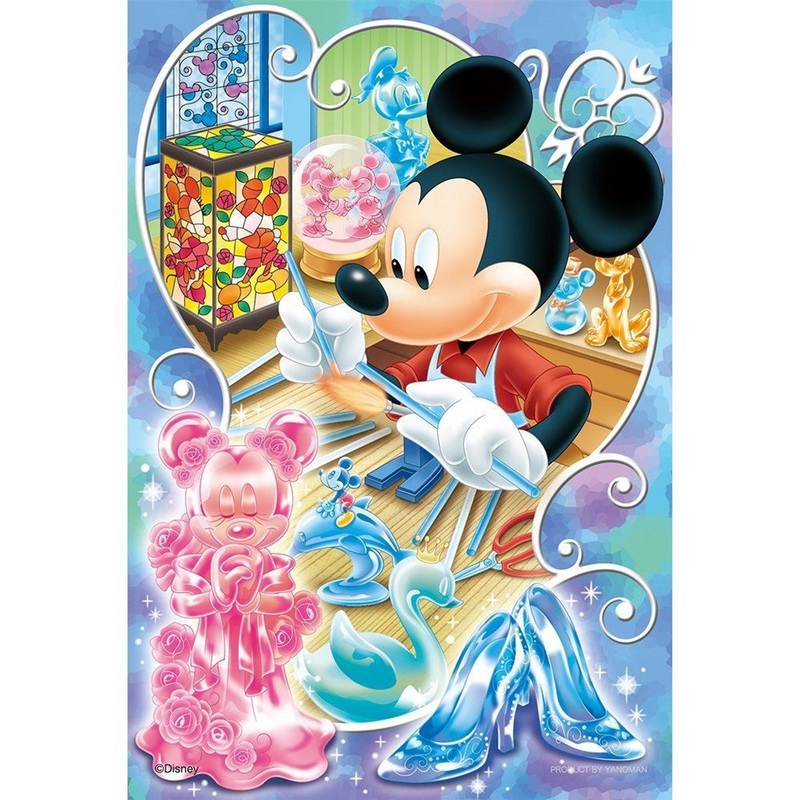 Yanoman Jigsaw Puzzle 98-644 Disney Mickey Mouse Glass Artist (204 Small Pieces)
