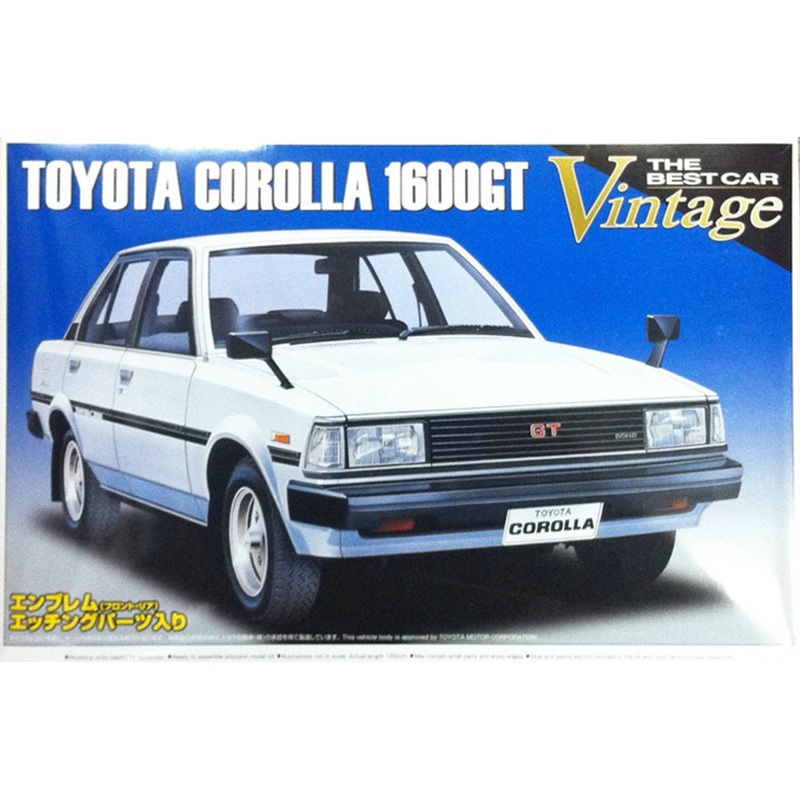 Aoshima 43813 Toyota Corolla 1600GT 1982 1/24 Scale Kit