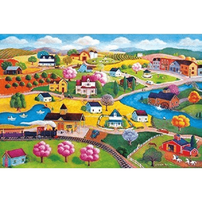 APPLEOne Jigsaw Puzzle 1000-775 Steven Klein My Merry Town (1000 Pieces)
