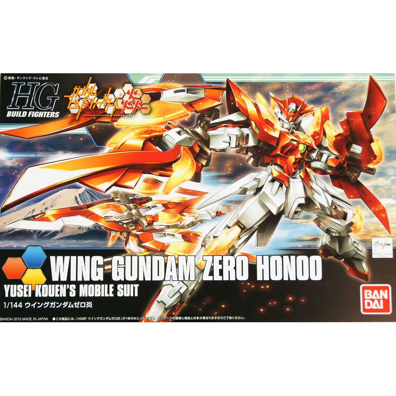 Bandai HG Build Fighters 033 WING GUNDAM ZERO HONOO 1/144 scale kit