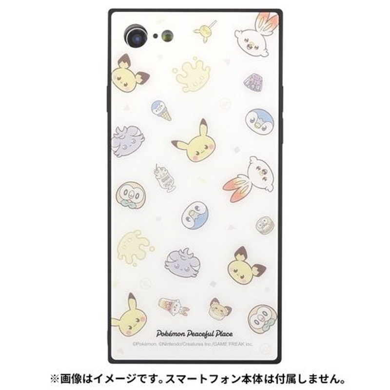 Pokemon Center Original Glass Smartphone Case for iPhone SE/8/7 PokePeace Characters