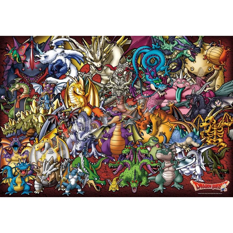 Ensky EP4869 Jigsaw Puzzle Dragon Quest Dragon-Type Monsters (1000 Pieces)