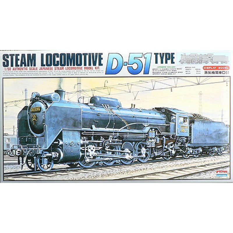 Arii 356012 Japanese Steam Locomotive Type D51 1/50 Scale Kit (Microace)
