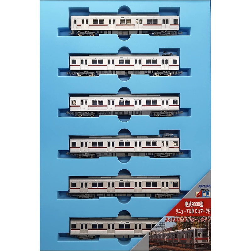 Microace A6674 Tobu Type 9000 Renewal Car w/Logo Mark 6 Cars Set (N Scale)