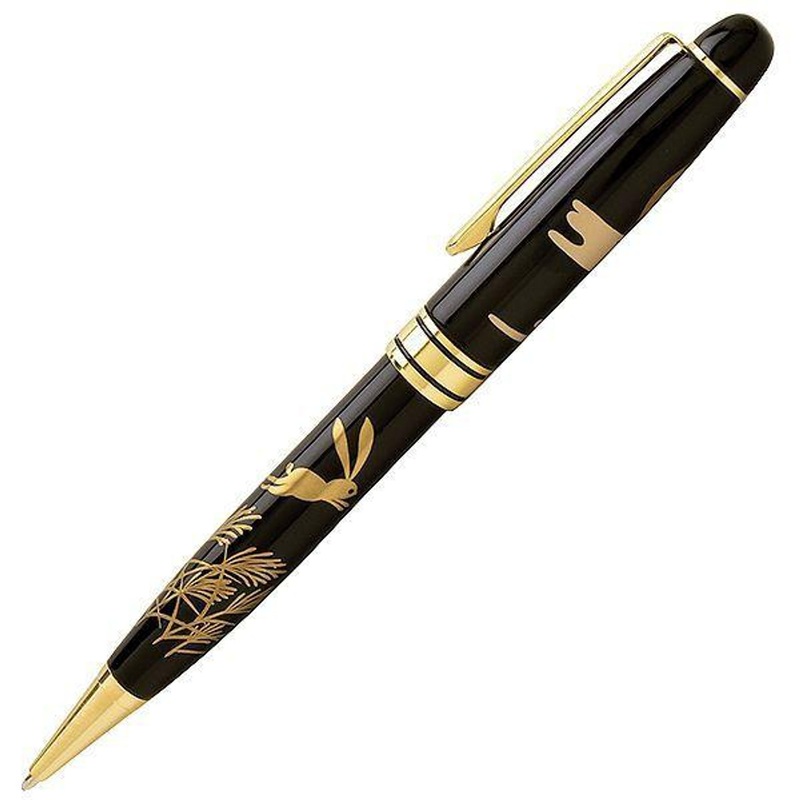 AZONX Wajima Gold Lacquer Maki-e Ballpoint Pen -Gafu- Rabbit