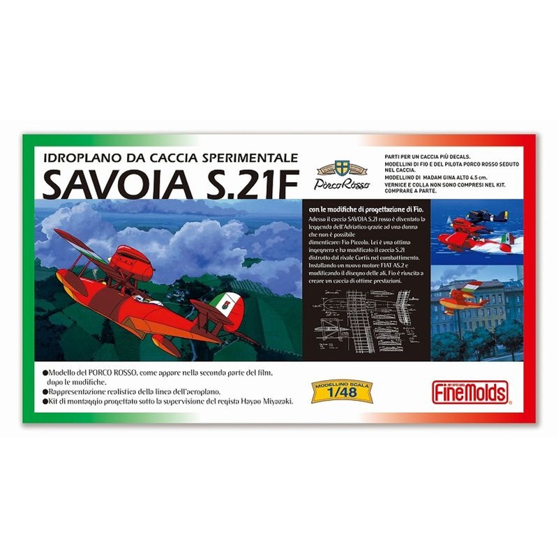 Fine Molds 1/48 Studio Ghibli Porco Rosso Savoia S.21F Seaplane Plastic Model