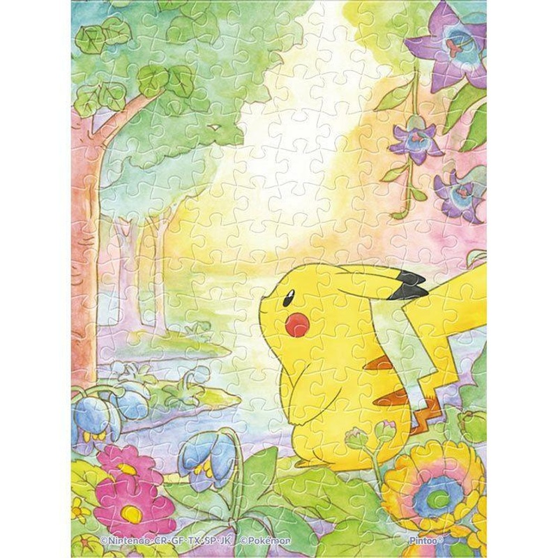 Jigsaw Puzzle Pikachu and Flowers (150 Pieces)