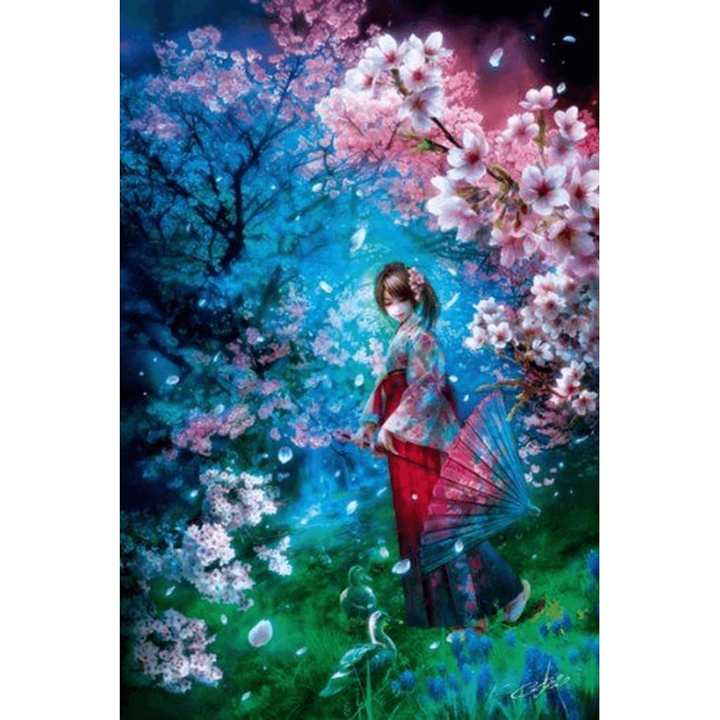 APPLEOne Jigsaw Puzzle 300-285 Sakura Girl (300 Pieces)