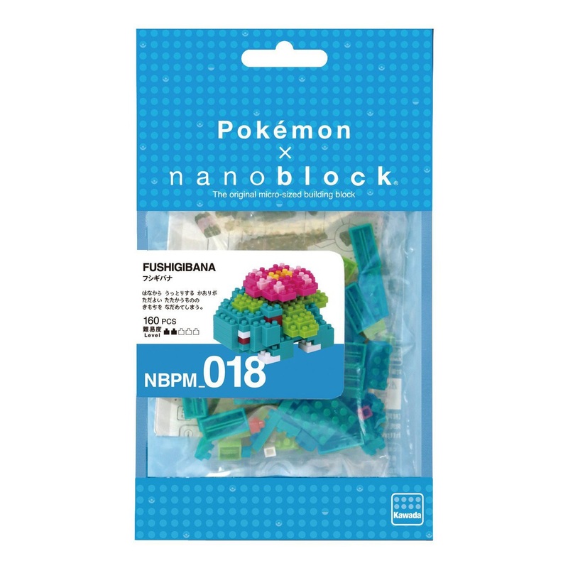 Kawada NBPM-018 nanoblock Pokemon Venusaur (Fushigibana)