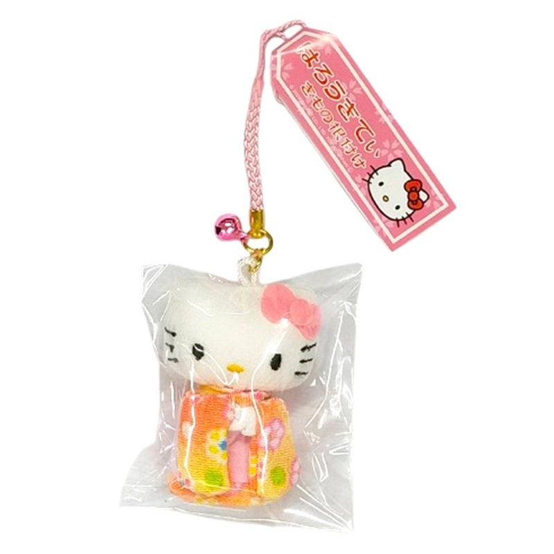 Sanrio Hello Kitty Kimono Netsuke (Orange)