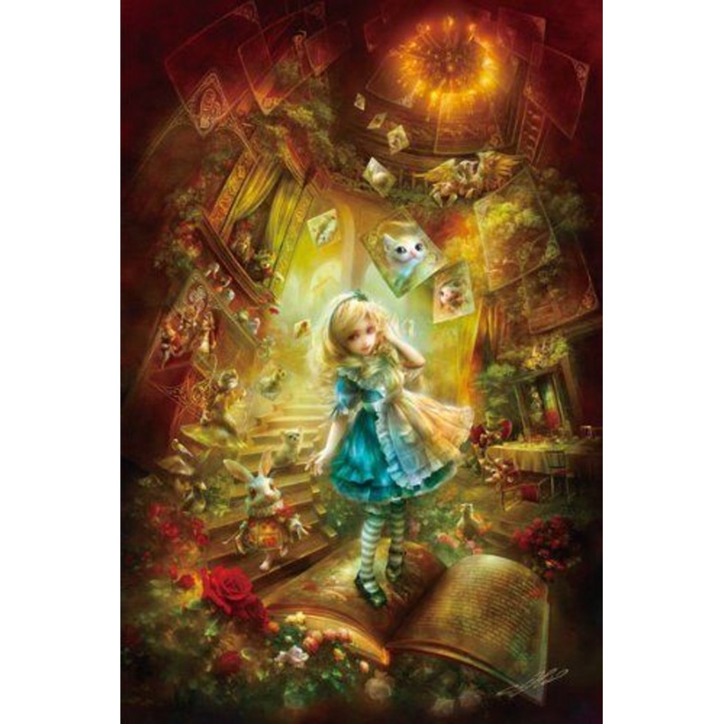 APPLEOne Jigsaw Puzzle 1000-689 Alice In Wonderland (1000 Pieces)