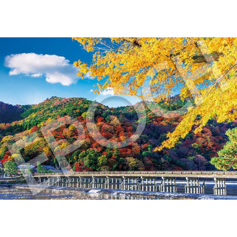 Epoch 26-373s Jigsaw Puzzle Togetsukyo Bridge in Autumn Kyoto Japan (300 Pieces)