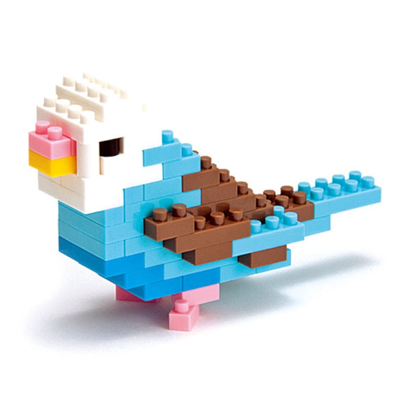 Kawada NBC-016 nanoblock Budgerigar (Blue Opalin Bird)