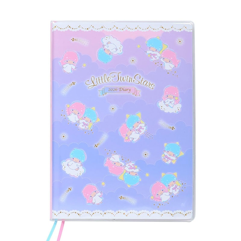 Sanrio LittleTwinStars B6 Diary (Horizontal Rules Type) 2026 Little Twin Stars Kiki Lala October Start Planner Journal Schedule Book