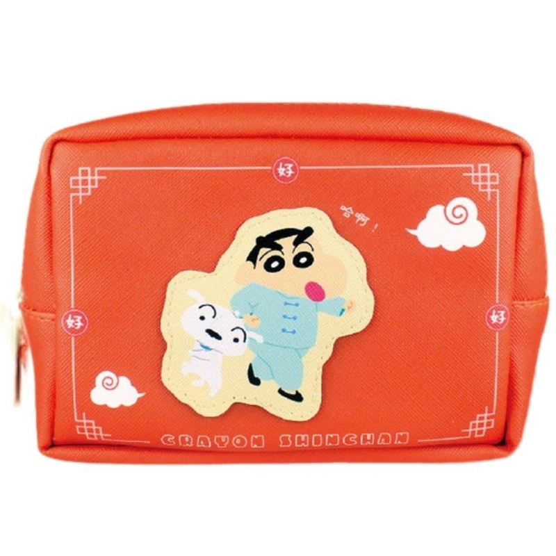 T’s Factory Shin-Chan Faux Leather Patch Style Pouch Chinese Shin-Chan / Shin-Chan
