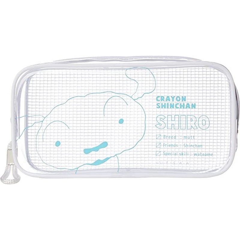 T’s Factory Crayon Shin-chan Clear Mesh Pouch Shiro