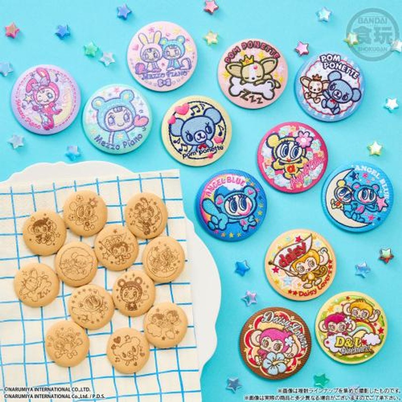 Bandai Candy Narumiya Characters Embroidered Pin Badge and Cookie (12pcs Box)
