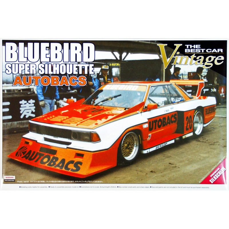 Aoshima 42342 Nissan Bluebird AUTOBACS Turbo Silhouette 1/24 Scale Kit