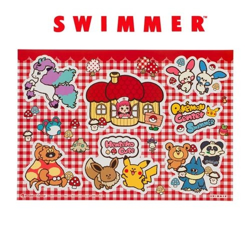 Pokemon Center Henteko Cute Giant Sticker Set