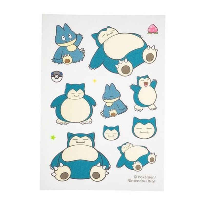Pokemon Center Original irodo Fabric Transfer Sticker – Munchlax Snorlax
