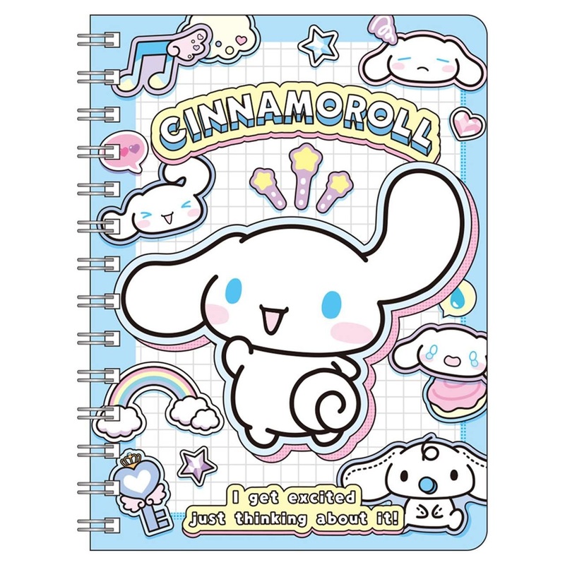 T’s Factory Sanrio B6 Ring Notebook Petapeta Stickers / Cinnamoroll