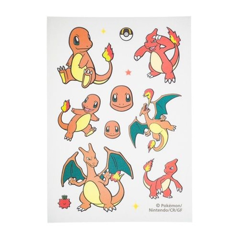 Pokemon Center Original irodo Fabric Transfer Sticker – Charmander Charmelion Charizard