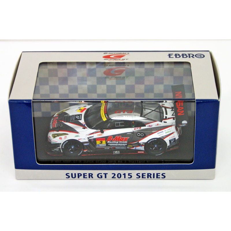 Ebbro 45290 B-MAX NDDP GT-R SUPER GT300 2015 Rd.3 Thailand Winner No.3 WH/SL
