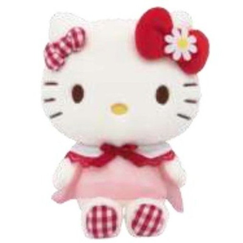 Nakajima Sanrio Characters Checkered Plush Doll Hello Kitty