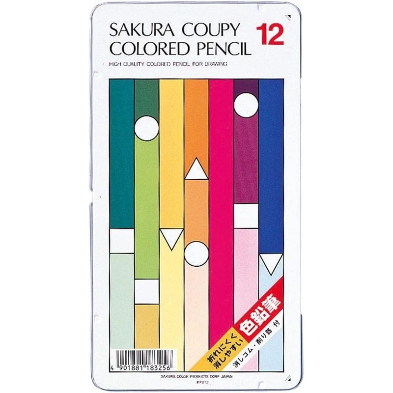 SakuraCraypas Coupy Colored Pencil 12 Color Set (Standard)
