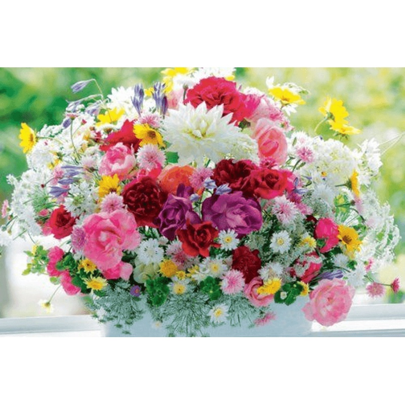 APPLEOne Jigsaw Puzzle 1000-758 Flower Art Colorful palette (1000 Pieces)