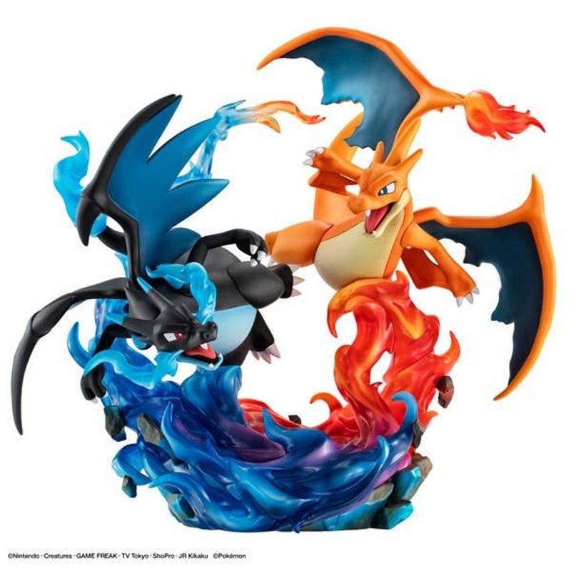 MegaHouse G.E.M.EX Series Pokemon Mega Charizard X & Mega Charizard Y Figure
