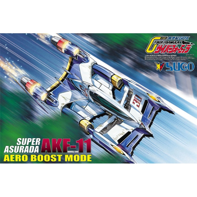 Aoshima 50798 Cyber Formula Super Asurada AKF-11 Aero Boost Mode 1/24 Scale Kit