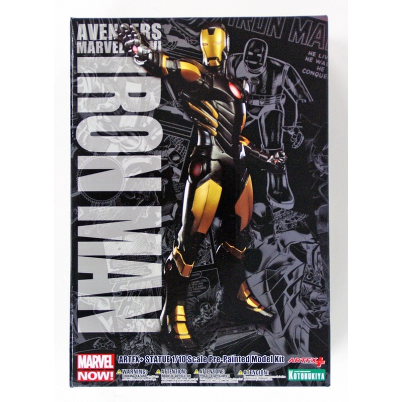Kotobukiya MK158 ARTFX Iron Man (Black x Gold) PVC Figure 1/10 Scale