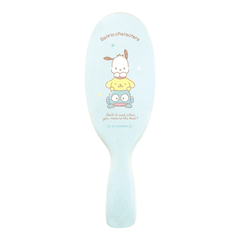 T’s Factory Handle Attached Smooth Hairbrush Sanrio Pochacco & Pom Pom Purin & Hangyodon