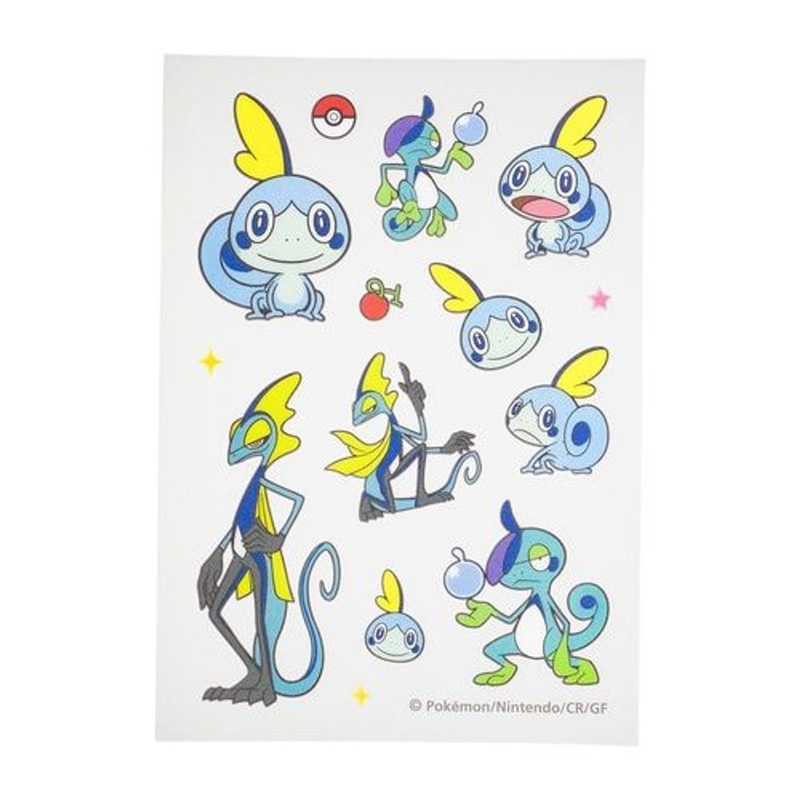 Pokemon Center Original irodo Fabric Transfer Sticker – Sobble Drizzle Inteleon
