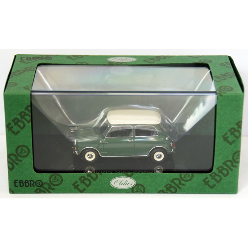 Ebbro 44407 Morris Mini Cooper (Green/White) 1/43 Scale