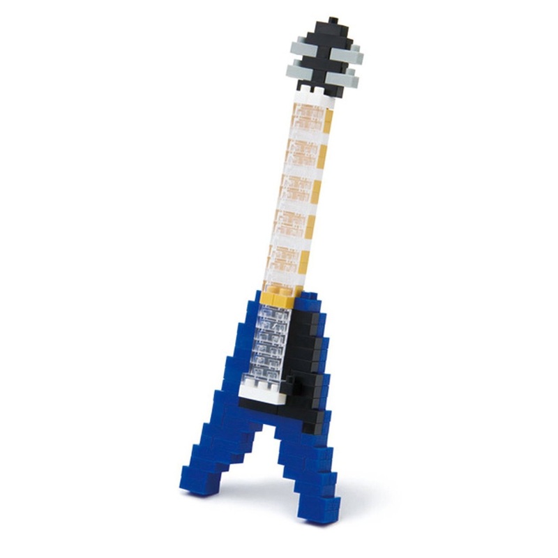 Kawada NBC-095 nanoblock Electric Guitar Blue