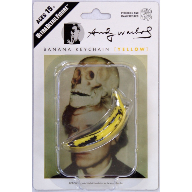 Medicom UDF-119 Ultra Detail Figure Andy Warhol BANANA KEYCHAIN Yellow
