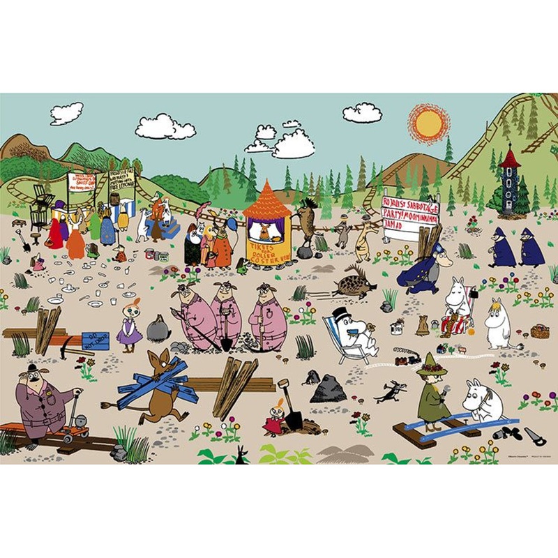 Yanoman 10-1424 Jigsaw Puzzle Moomin Snufkin Railroad (1000 Pieces)